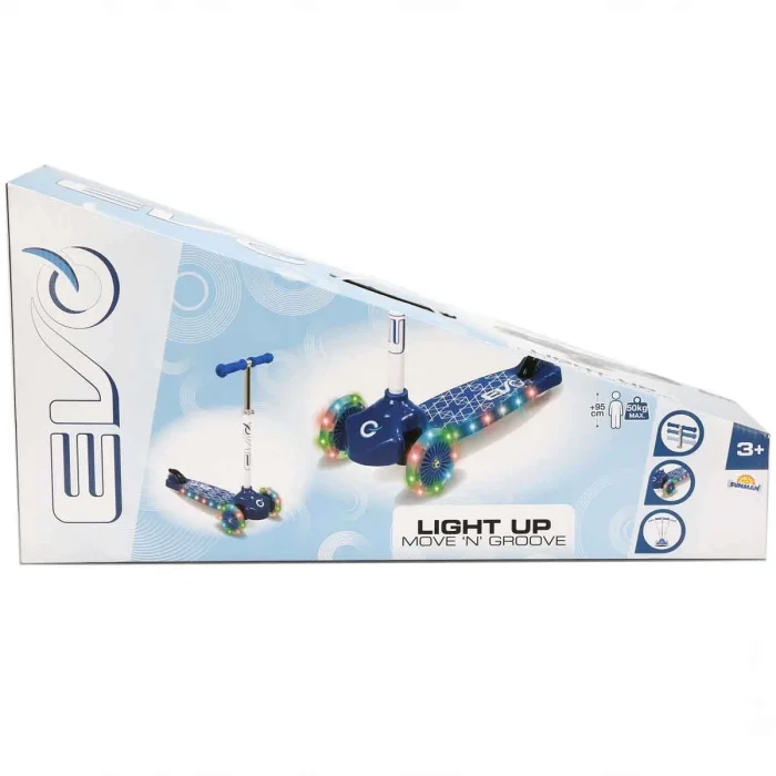  Evo Işıklı Move N Groove Mavi Üç Tekerlekli Scooter