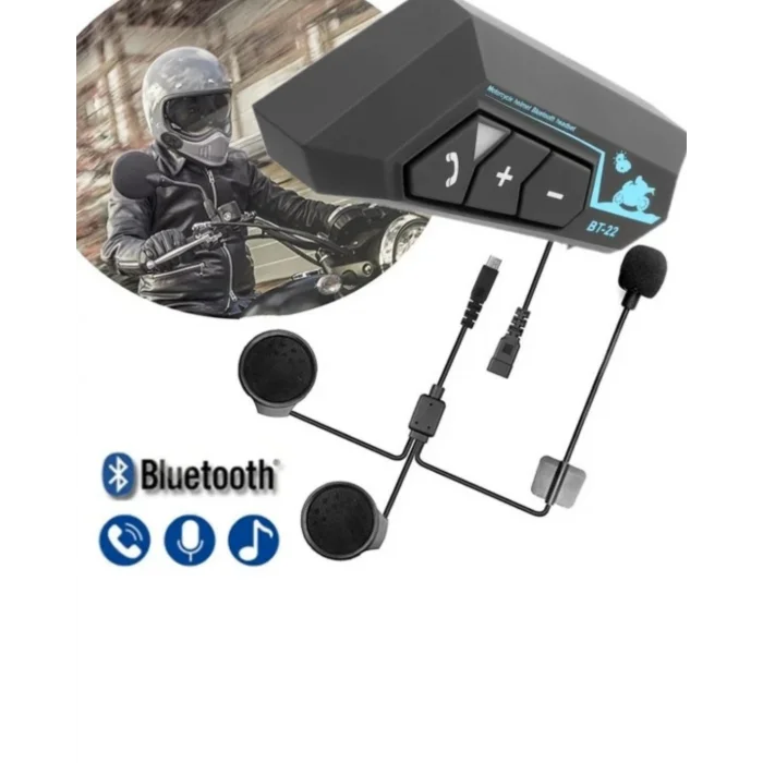 BUĞZ Evrensel Kask Uyumlu Bluetooth Intercom Kulaklık