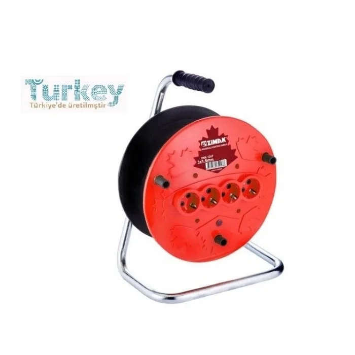  Extra 4lü Elektrik Seyyar Makaralı Uzatma Kablo 20 Metre Taşınabilir