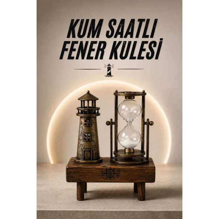 BUĞZ Eyfel Kulesi ve Deniz Feneri Dekoratif Masa Biblosu Hediyelik