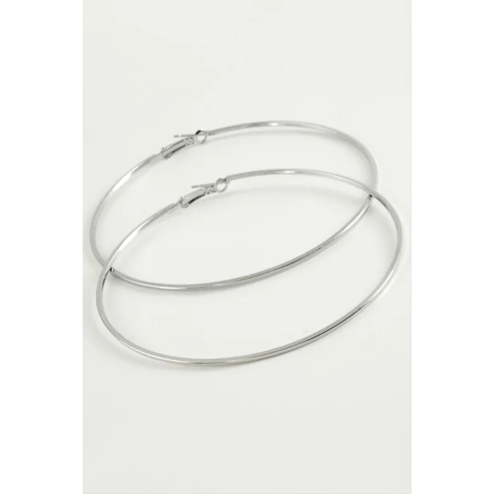 BUĞZ Ezme Metal Halka Küpe 8-9-10 cm