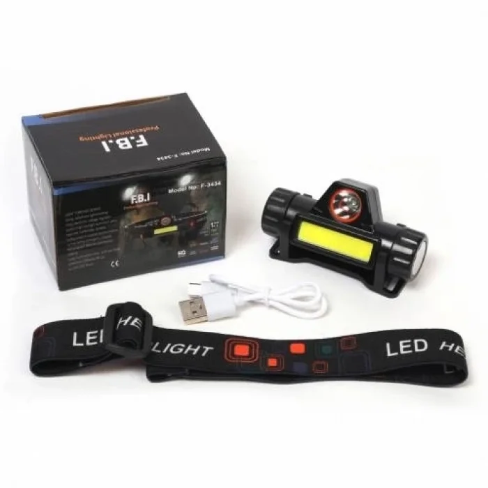 BUĞZ F-3434 Şarjlı Mıknatıslı Kafa Feneri