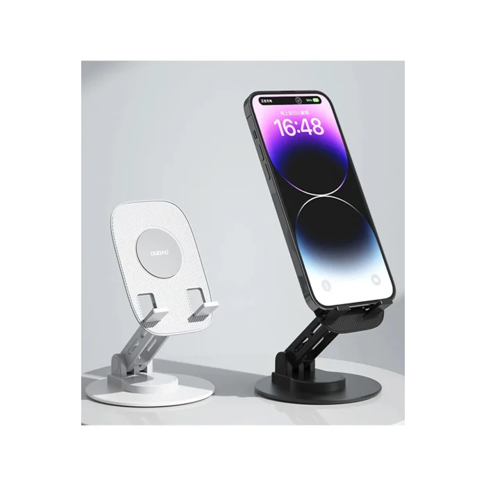 BUĞZ F17s  Masaüstü Telefon Tutucu Döner Tabanı Alüminyum Paslanmaz Çelik Katlanabilir