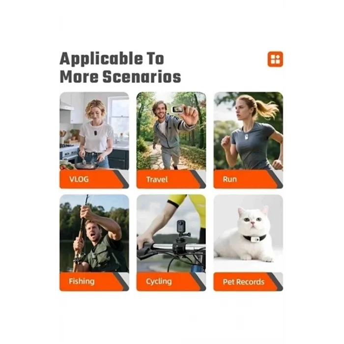 BUĞZ F2 2k 1080p Parmak Kamera 130° Geniş Açı Ips Ekranlı 25g Mini Taşınabilir Cep Kamerası Beyaz