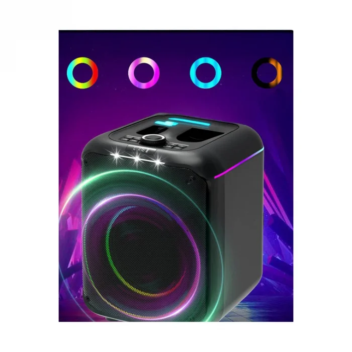 BUĞZ F39 25w Sürücülü Rgb Işıklı 2 Adet Mikrofonlu Bluetooth 5.3 Kablosuz Hoparlör – Siyah