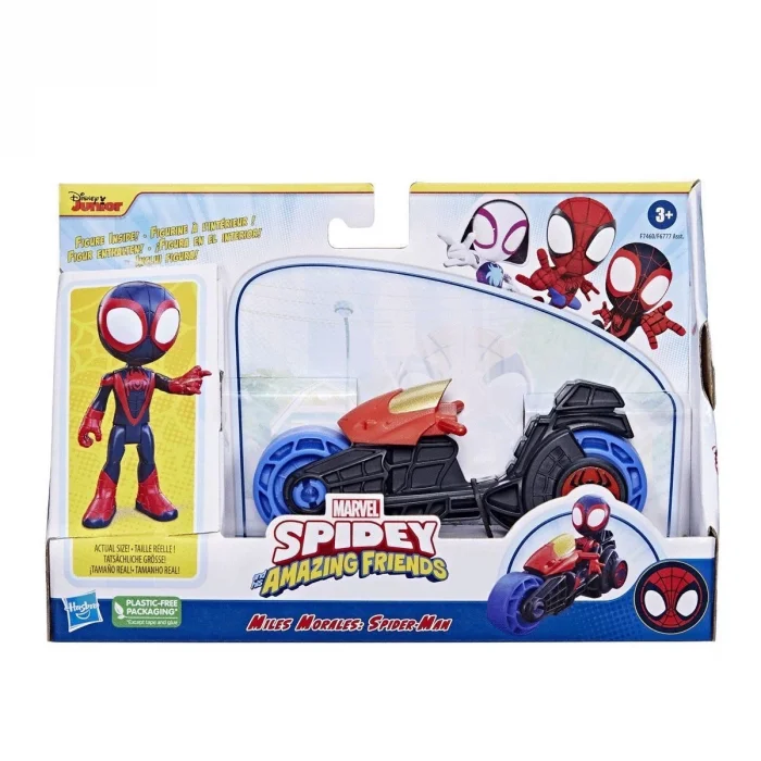  F6777 Spidey ve İnanılmaz Arkadaşları - Motorsiklet ve Figür +3 yaş