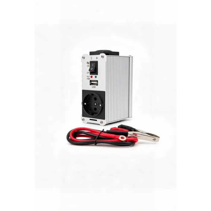 BUĞZ 500W Fanlı Akü İnverteri 12V DC Giriş 220V AC Çıkış USB Portlu Taşınabilir Araç Kullanımı