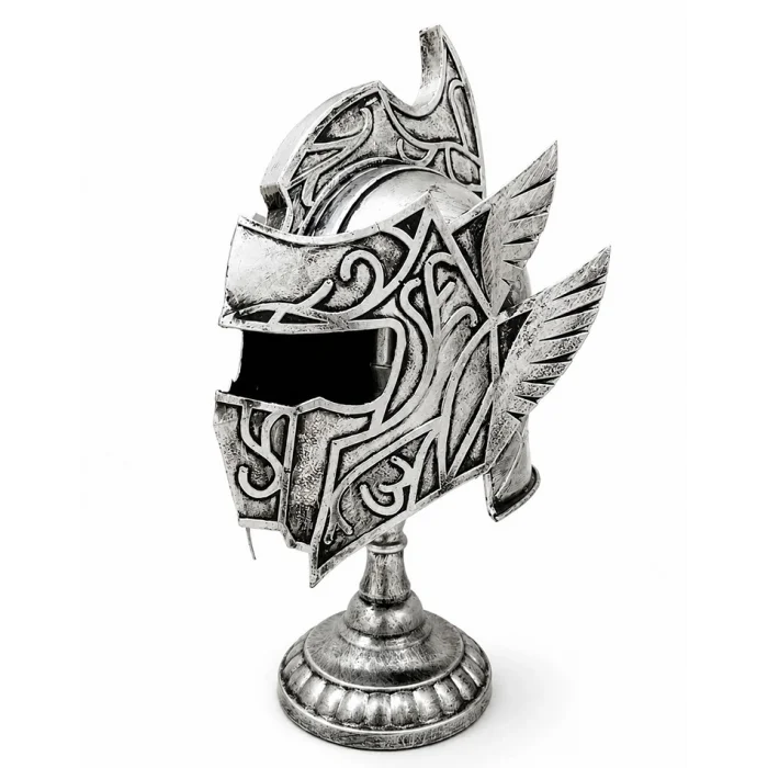 BUĞZ Fantastik Tasarımlı Miğfer Biblosu - Metal - 53x20 cm Dekoratif Obje