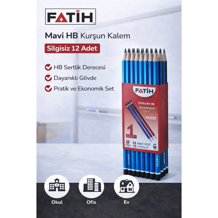 BUĞZ Fatih Mercanlı 12010 HB Kurşun Kalem 12 Adet