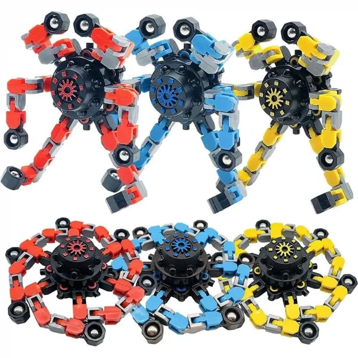 BUĞZ Fidget Spinners Dönüştürülebilir Zincir Çark Robot Oyuncak -1 adet stokta olan gönderilir