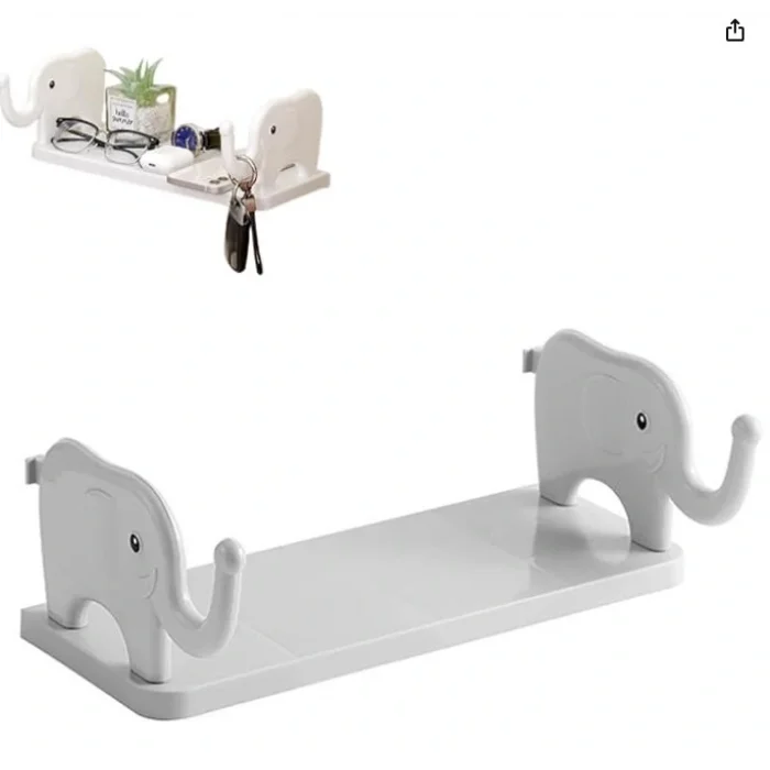 BUĞZ Fil Desenli Yapışkanlı Çok Amaçlı Raf