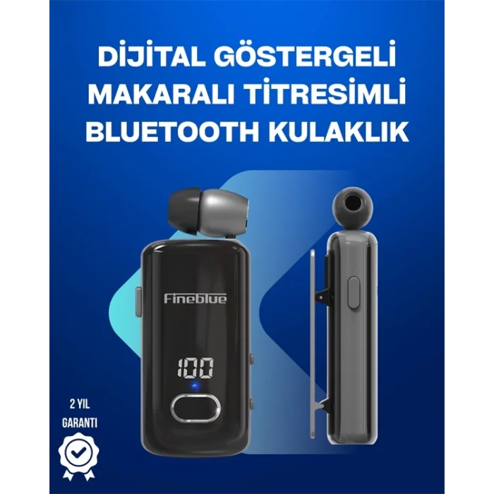  Fineblue F580 – Klipsli Bluetooth Kulaklık, Gürültü Engelleyici, Uzun Pil Ömürlü