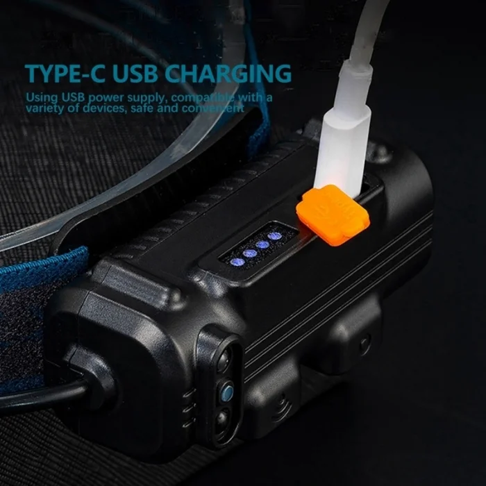 BUĞZ Fithome W690 7 Aydınlatma Modlu Xpe Cob  Led Sensörlü Dahili Pilli Usb Şarj Edilebilir Kafa Feneri