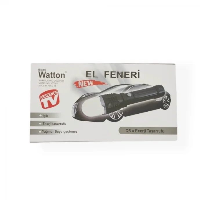 BUĞZ Flaşörlü Uzun Mesafeli Şarjlı Pilli Mıknatıslı El Feneri  Wt-282