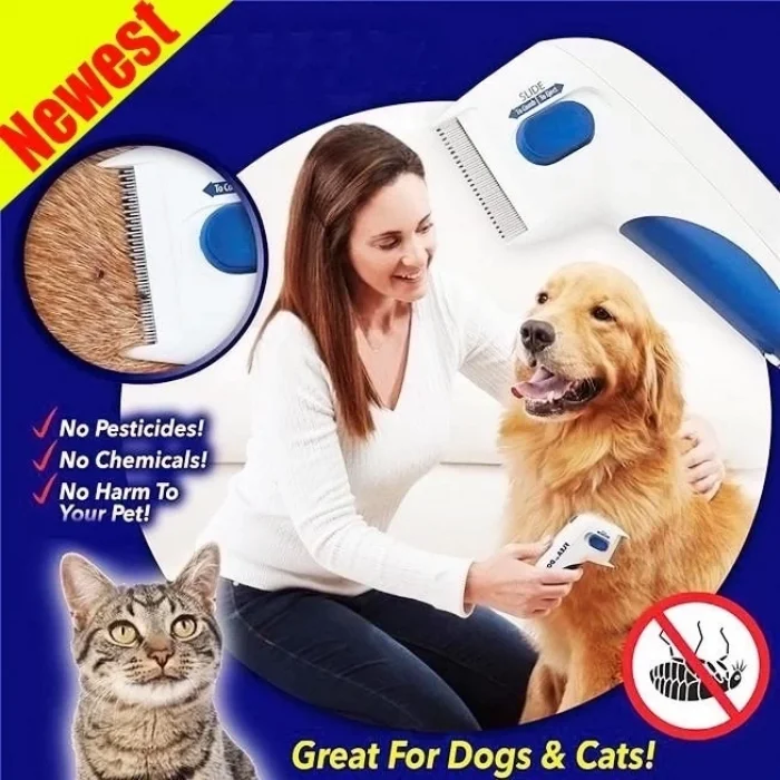 BUĞZ Flea Doctor Kedi Ve Köpekler İçin Pilli Pire Tarağı