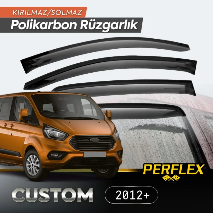 BUĞZ Ford Custom 2012+ Cam Rüzgarlığı V2 Düz