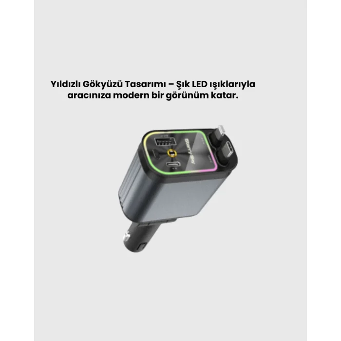  Ford, Opel, Volvo, Skoda Araçlar için 66W Çoklu Hızlı Şarj Cihazı