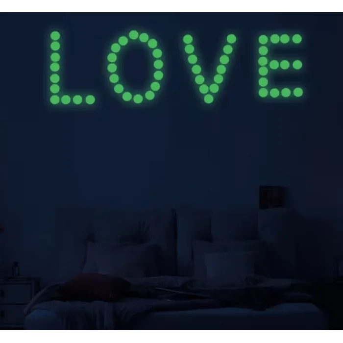 BUĞZ Fosforlu Etiket Karanlıkta Işık Veren Yıldız Tozu Etiketleri