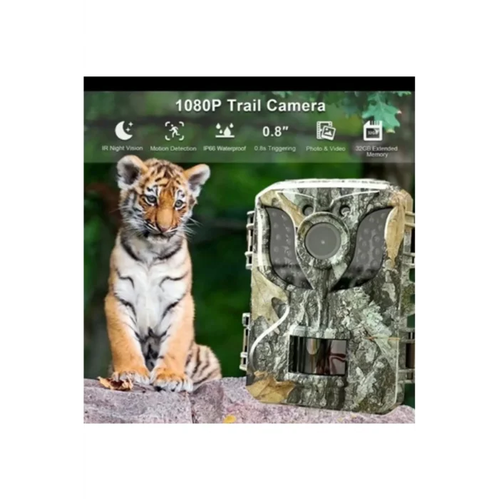 BUĞZ Fotokapan Kamera 16mp Full Hd 1080p Gece Görüşlü 2 Inç Lcd Ekran Su Geçirmez