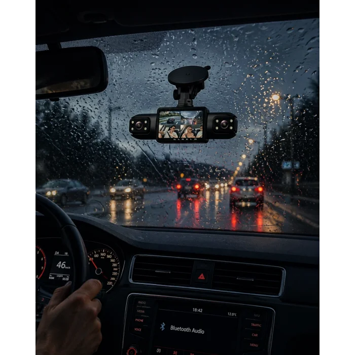 BUĞZ Full HD Araç İçi Kamera Geniş Açılı Lens ve Çok Kanallı Kayıt