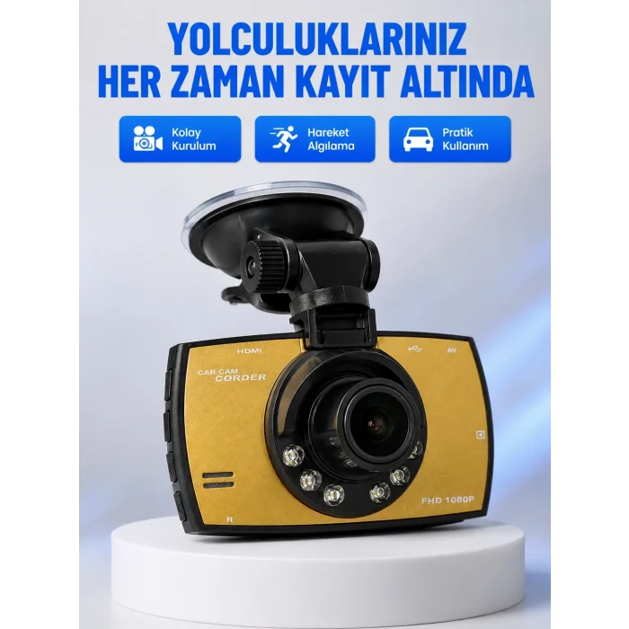 BUĞZ Full HD Araç Kamerası G Sensor Gece Görüşlü Dash Cam