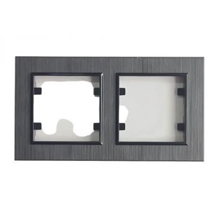  Füme 2 Li Çerçeve - Priz ve Anahtar İçin Uyumlu Çerçeve