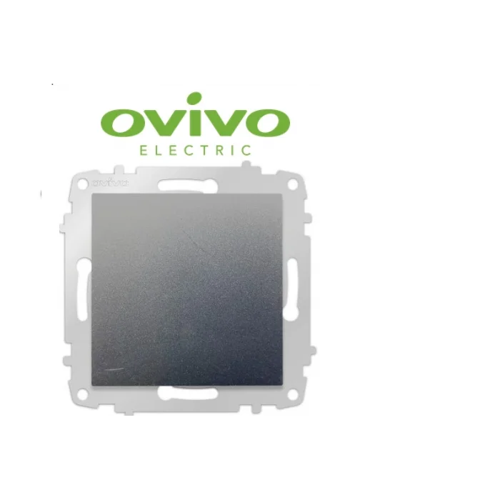  Füme Tekli Anahtar Çerçevesiz Grano - Priz ve Anahtar İçin Uyumlu Çerçeve