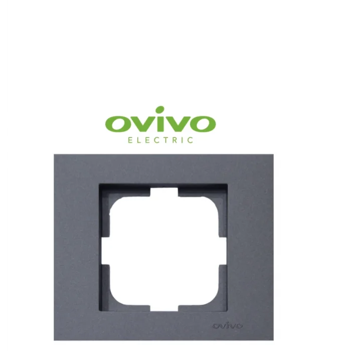  Füme Tekli Çerçeve Grano - Priz ve Anahtar İçin Uyumlu Çerçeve