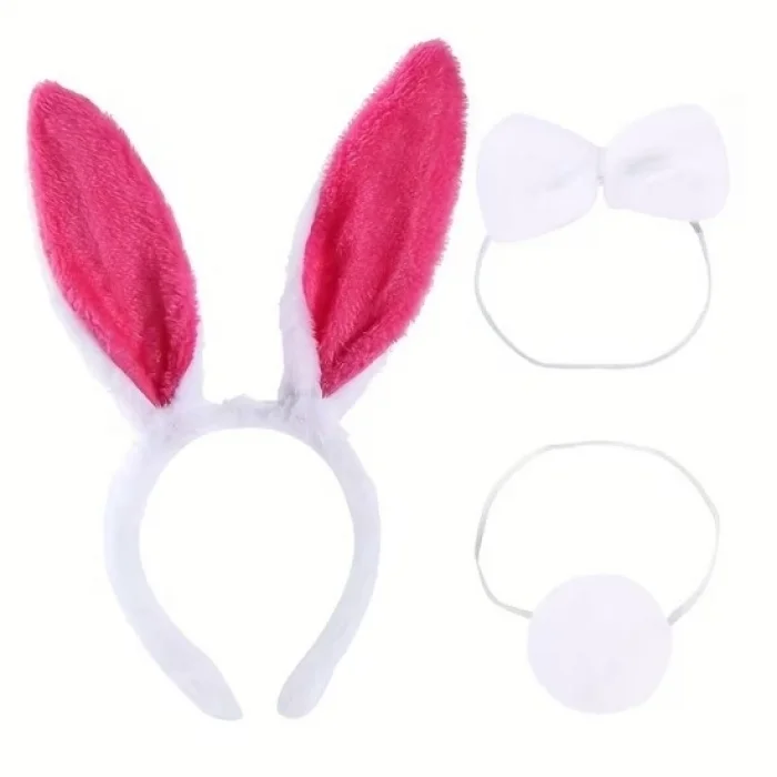 BUĞZ Fuşya Tavşan Kostüm Seti Kız Çocuk – Tütü Etekli 4 Parça