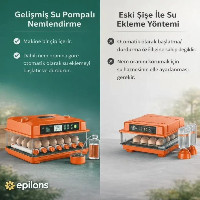 BUĞZ FX100 Tam Otomatik Kuluçka Makinesi – 100 Yumurta Kapasiteli | Yeni Nesil Havalandırma | Otomatik Motorlu Su Alma Sistemi | Dijital Isı ve Nem Kontrolü ( BUĞZ )