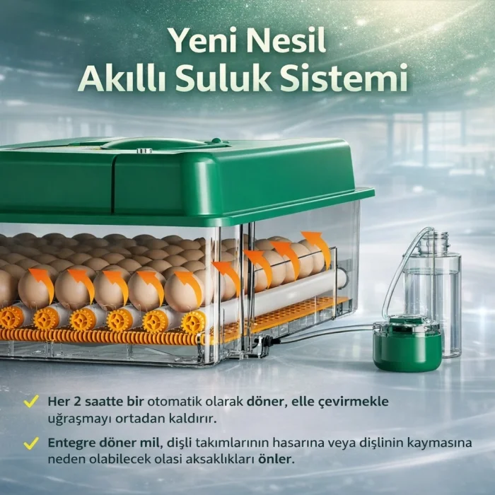 BUĞZ FX64 Model Tam Otomatik Kuluçka Makinesi Yeni Nesil Havalandırmalı Sulu Sistem ( BUĞZ )