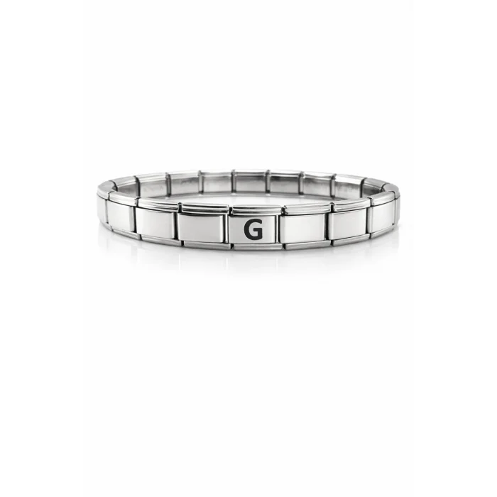 BUĞZ G Harfli Çelik Bileklik G – Kişiye Özel Baş Harf Bileklik – Paslanmaz Çelik Zarif Kadın Bileklik