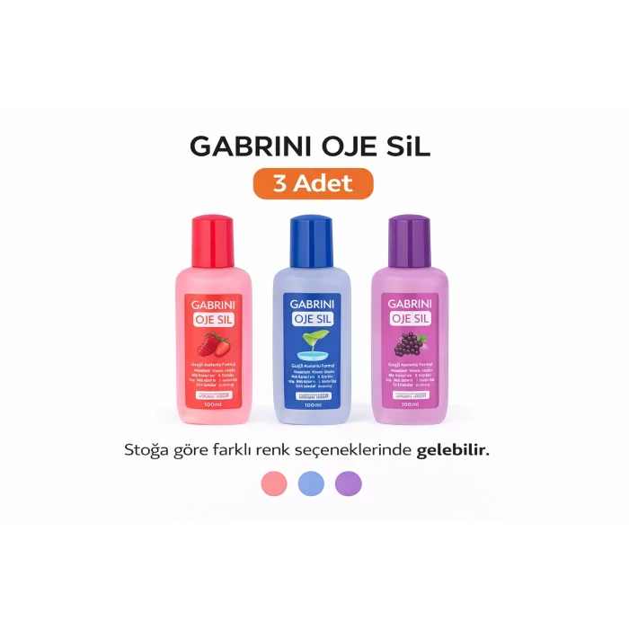 BUĞZ Gabrini Oje Sil Besleyici Aseton 125 ml Oje Çıkarıcı 3 Adet