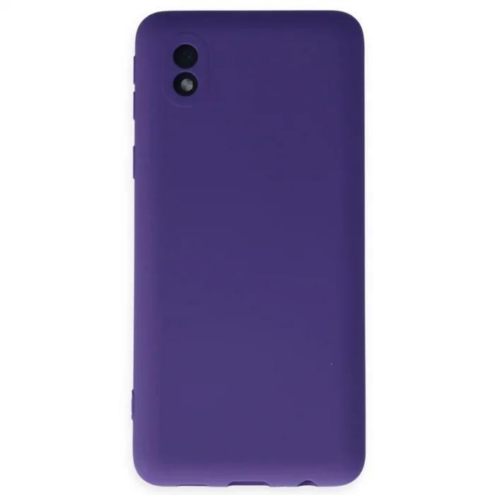 BUĞZ Galaxy A01 Core Kılıf Nano İçi Kadife Silikon - Mor