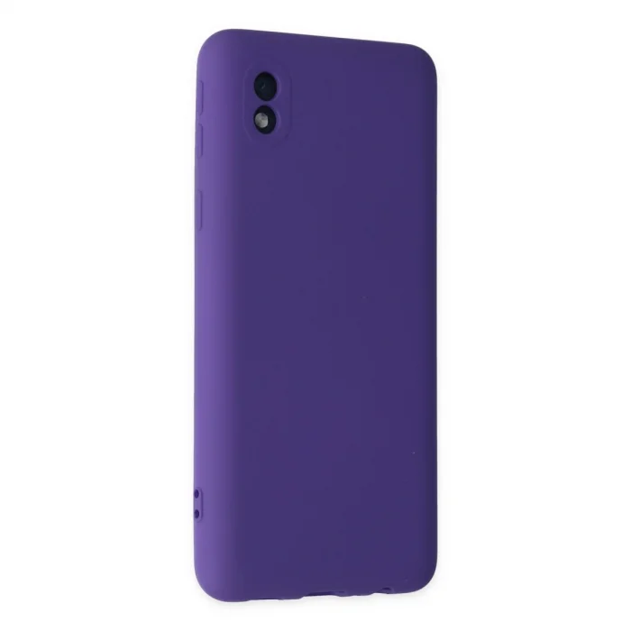 BUĞZ Galaxy A01 Core Kılıf Nano İçi Kadife Silikon - Mor