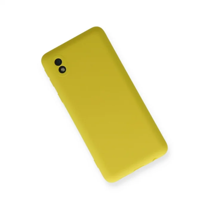 BUĞZ Galaxy A01 Core Kılıf Nano İçi Kadife Silikon - Sarı