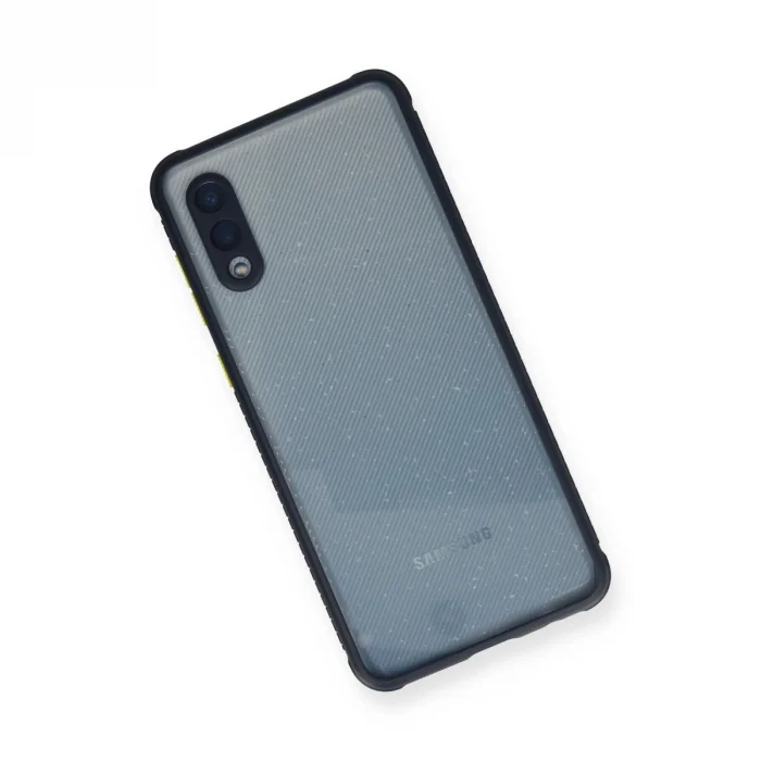 BUĞZ Galaxy A02 Kılıf Miami Şeffaf Silikon - Lacivert