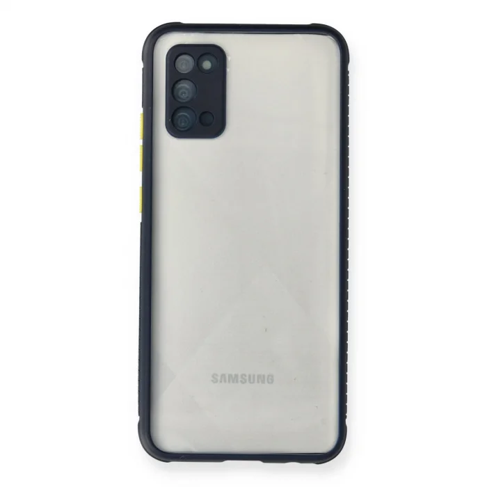BUĞZ Galaxy A02s Kılıf Miami Şeffaf Silikon - Lacivert