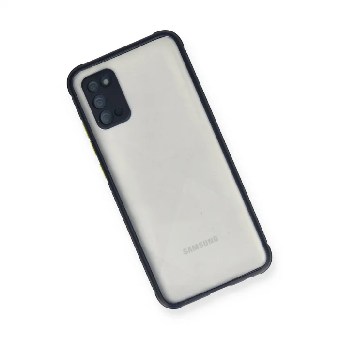 BUĞZ Galaxy A02s Kılıf Miami Şeffaf Silikon - Lacivert