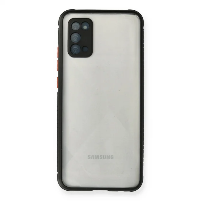 BUĞZ Galaxy A02s Kılıf Miami Şeffaf Silikon - Siyah