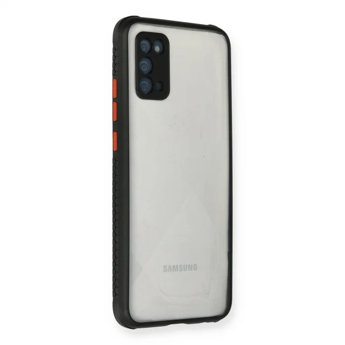 BUĞZ Galaxy A02s Kılıf Miami Şeffaf Silikon - Siyah