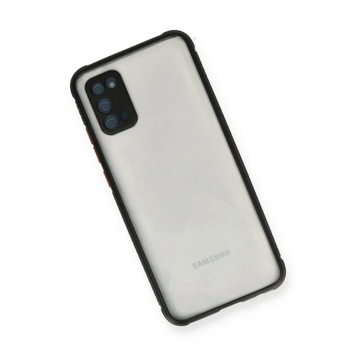 BUĞZ Galaxy A02s Kılıf Miami Şeffaf Silikon - Siyah