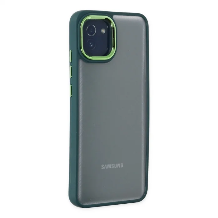 BUĞZ Galaxy A03 Kılıf Dora Kapak - Haki Yeşil