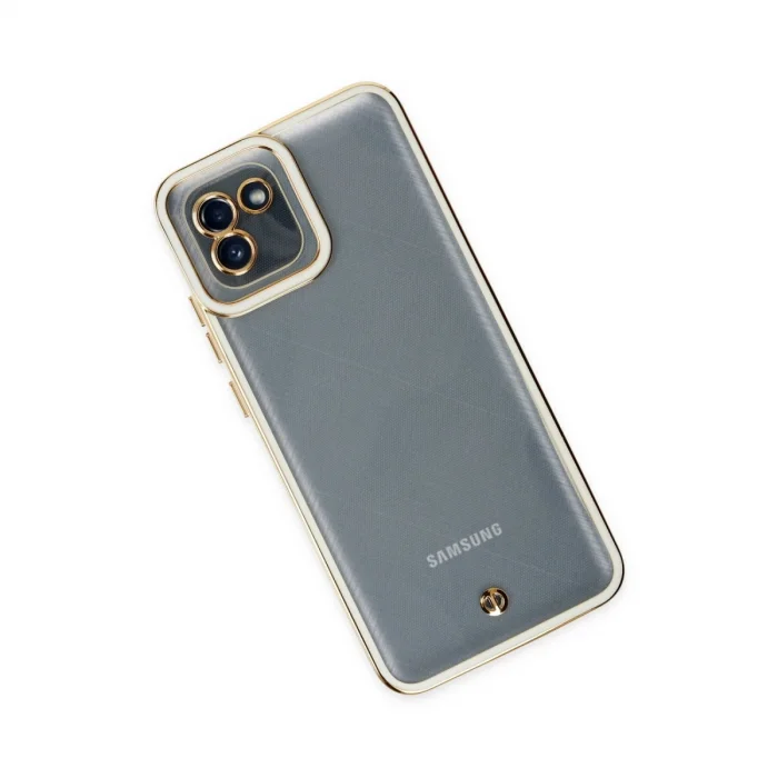 BUĞZ Galaxy A03 Kılıf Liva Lens Silikon - Beyaz