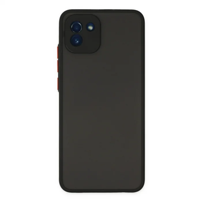 BUĞZ Galaxy A03 Kılıf Montreal Silikon Kapak - Siyah