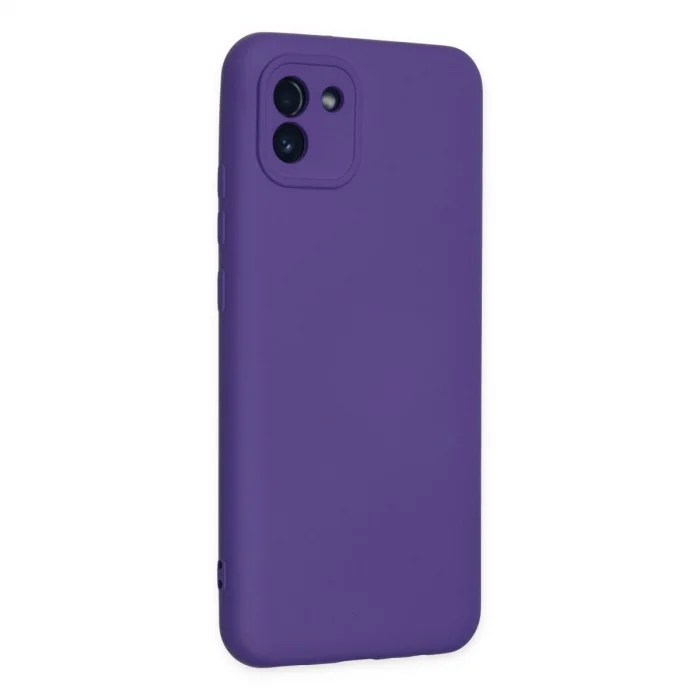BUĞZ Galaxy A03 Kılıf Nano İçi Kadife Silikon - Mor