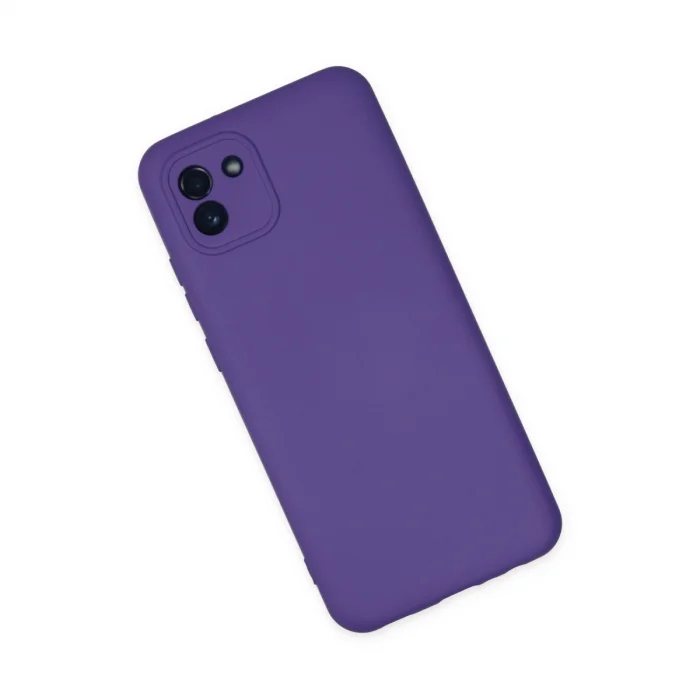 BUĞZ Galaxy A03 Kılıf Nano İçi Kadife Silikon - Mor
