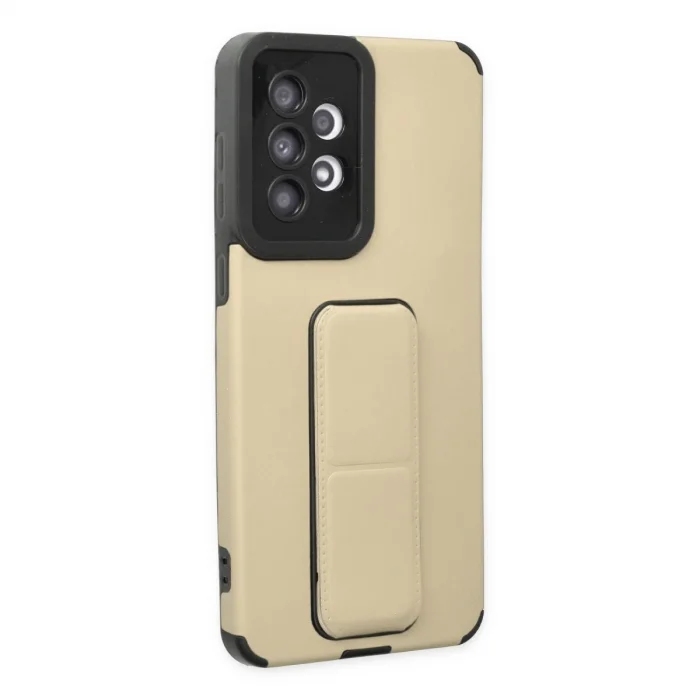 BUĞZ Galaxy A33 5g Kılıf Mega Standlı Silikon - Gold