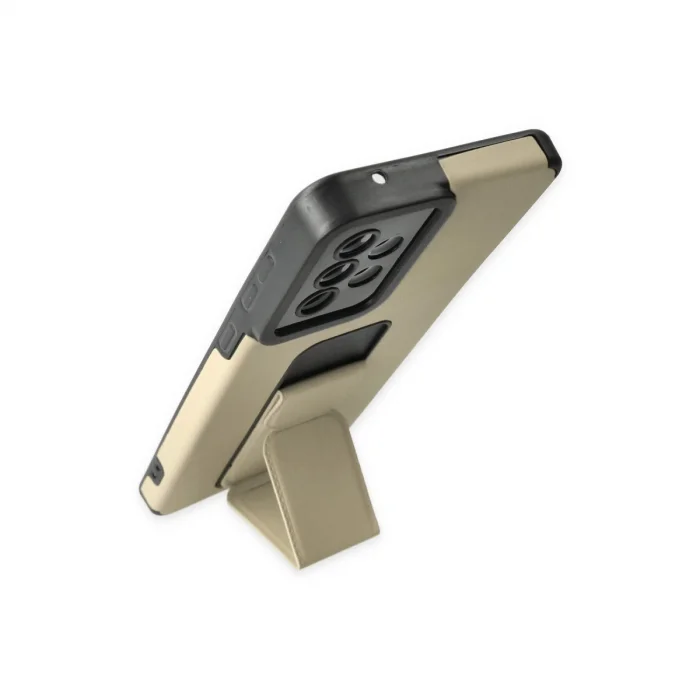 BUĞZ Galaxy A33 5g Kılıf Mega Standlı Silikon - Gold