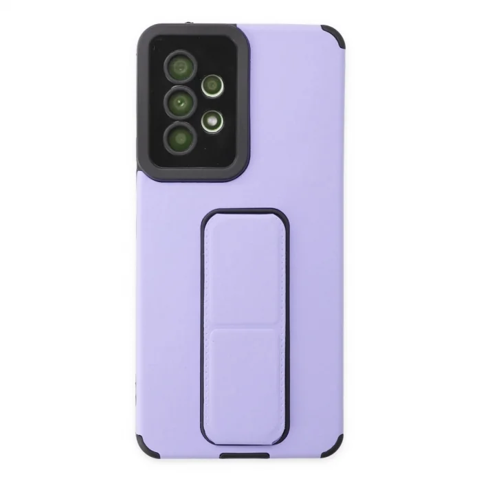BUĞZ Galaxy A53 5g Kılıf Mega Standlı Silikon - Lila
